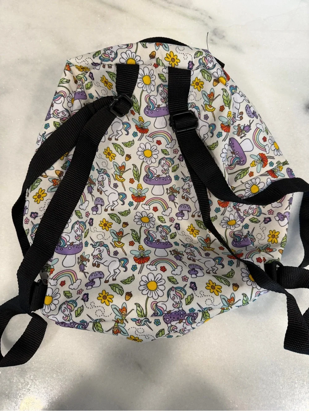 Vans Kids Unicorn & Rainbow Mini Backpack - White with Multicolor Print